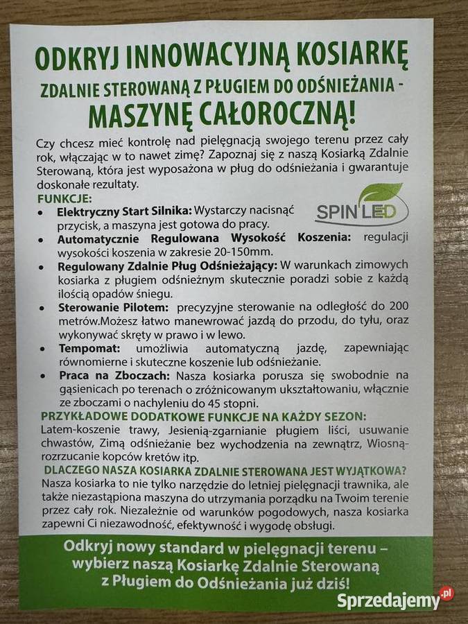 Kosiarka zdalnie sterowana dolnośląskie Święta Katarzyna