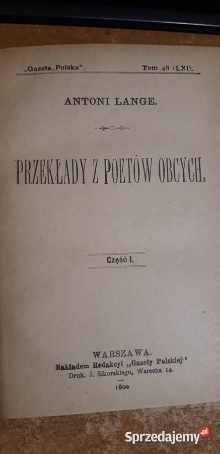 PRZEKŁADY Z POETÓW OBCYCH12 ALANGE Wwa1899OPRpsk wielkopolskie Iwno