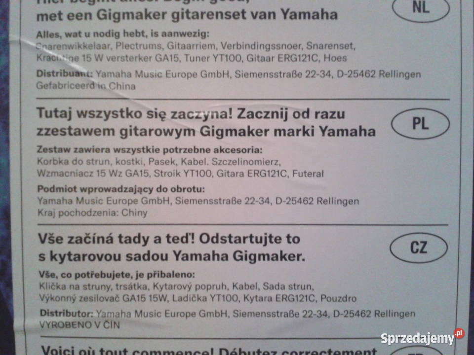 Zestaw GITARA elektryczna YAMAHA Gigmaker Wołczyn