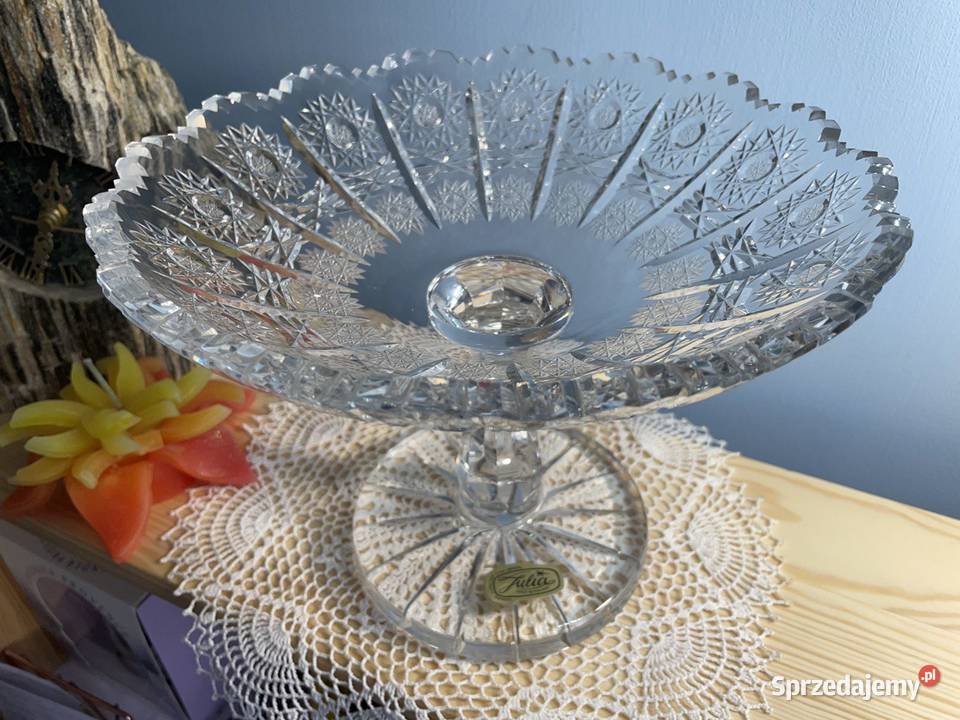 Krysztalowa patera na stopie zeby fantazyjne Pozostałe dolnośląskie Jelenia Góra