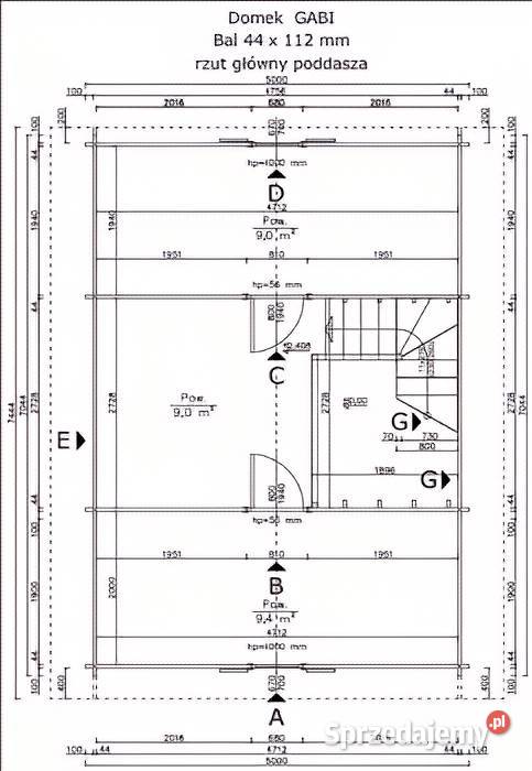 Domek drewniany Gabi 5x7 35m z bala 44mm OBNIŻKA śląskie Parzymiechy