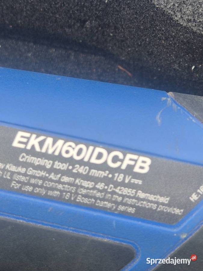 Klauke EKM60IDCFB Praska akumulatorowa Pozostałe