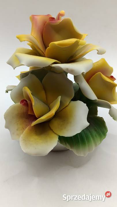 Porcelana dekoracja posy kwiaty róże Italy