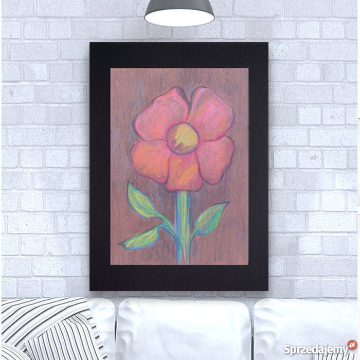 obrazek z kwiatemładny obrazek do pokojupastele Katowice