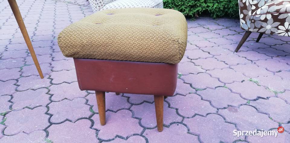 Pufa PRL art deco siedzisko patyczak Garwolin sprzedam