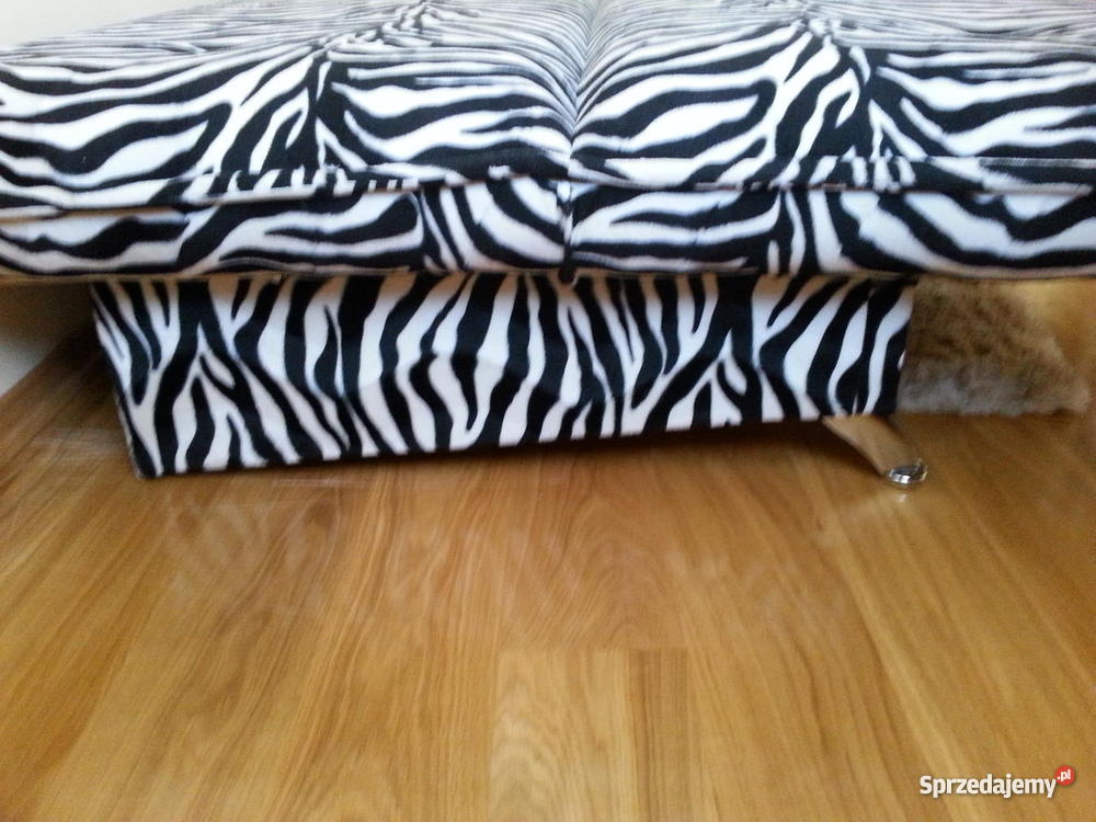 wersalka zebra 130x200 black red white