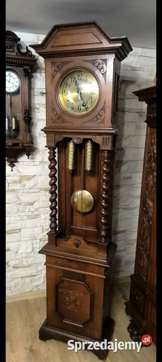 Piękny zegar stojący SCHLENKER KIENZLE dębowy Kwaczała