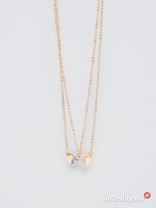 sinsay YI975GLD naszyjniki przyjaciółek z sercem lubelskie Zamość sprzedam