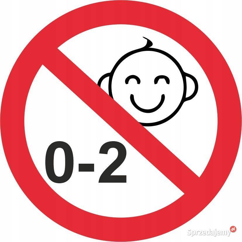 Naklejka zakaz dzieci 02 dozwolone powyżej 2