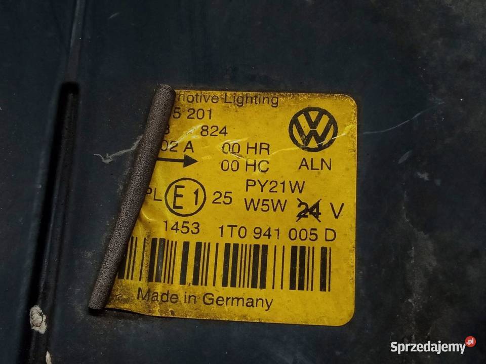 LAMPA PRZÓD LEWA EU 1T0941005D VW Volkswagen świętokrzyskie sprzedam