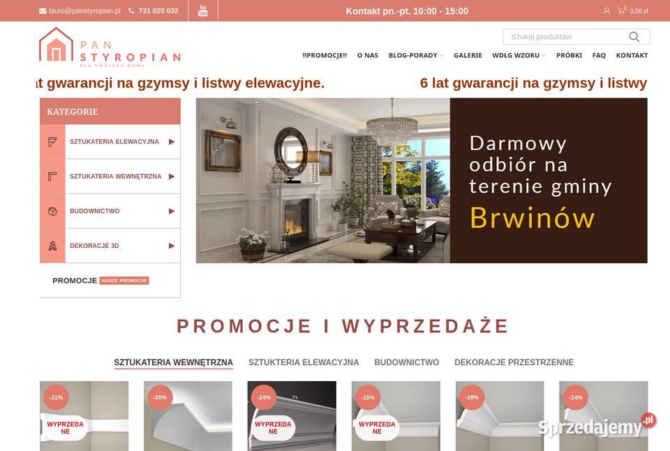Dwa Sklepy internetowe ze sztukaterią Żółwin