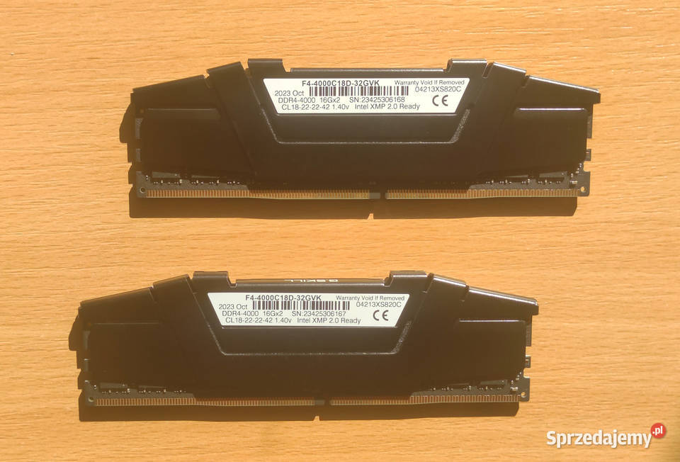 GSKILL 32GB 2x16GB 4000MHz CL18 Ripjaws V Pamięć Pamięci Żyrardów