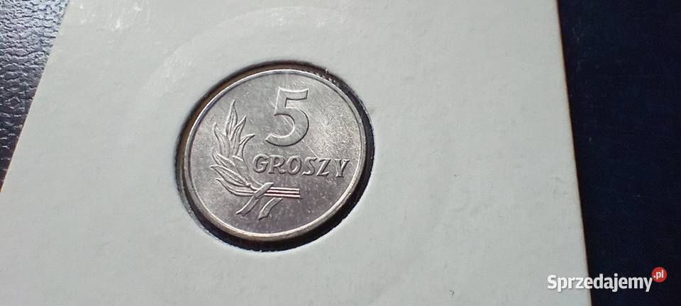 Stare monety 5 groszy 1972 Polska PRL mennicza Lesko
