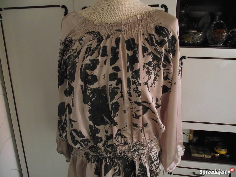 FRANSA JEDWABNA BLUZECZKA ZBLUZOWANA r 42 44 Inny materiał Piła