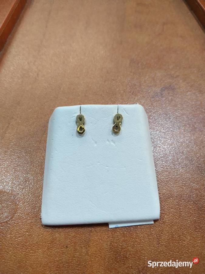 Złote Nowe kolczyki pr333 wys7 mm Wałcz