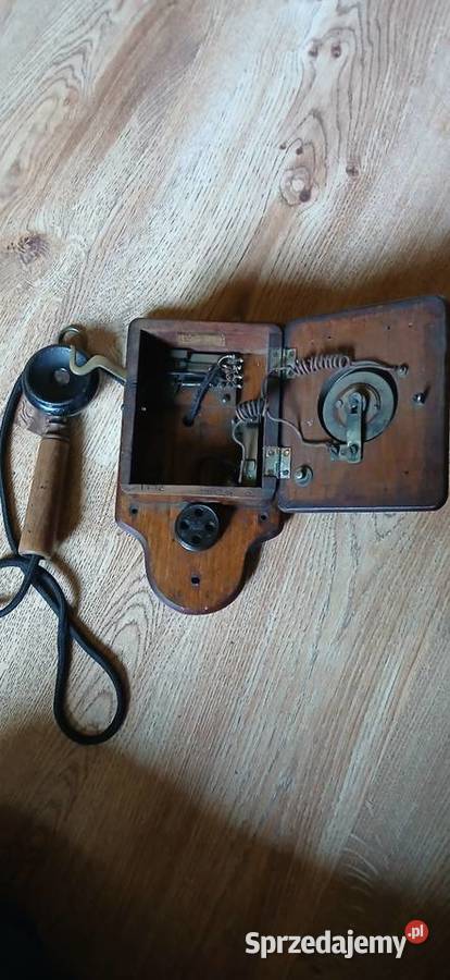 Stary telefon naścienny z lat 20 tych Telefony przewodowe małopolskie Kraków sprzedam