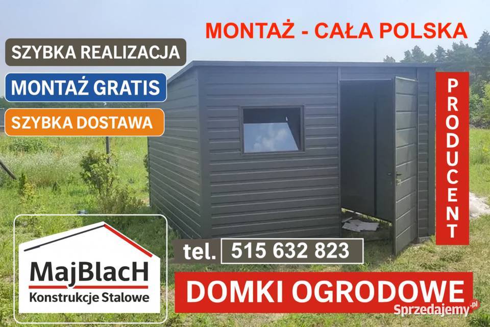 Mała Altanka GARAŻ BLASZANY Domek do Ogrodu