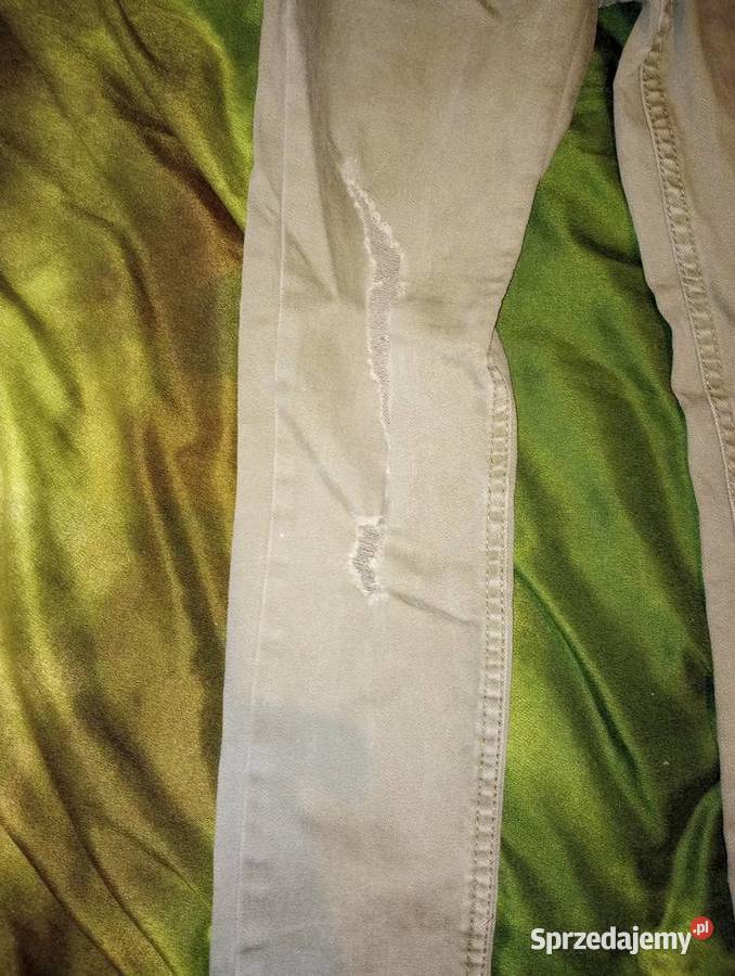 Spodnie skiny khaki dziury 134 Dla Dziecka podkarpackie