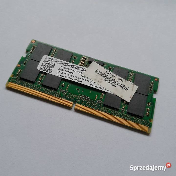 16 gb DDR5 pamięć ram do laptopa podlaskie Białystok