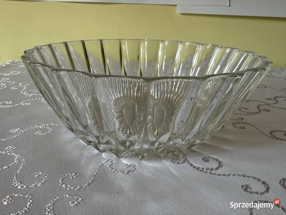 Kryształowa Salaterka Misa Półmisek Klasyka przezroczysty Wyposażenie wnętrz śląskie Czerwionka-Leszczyny