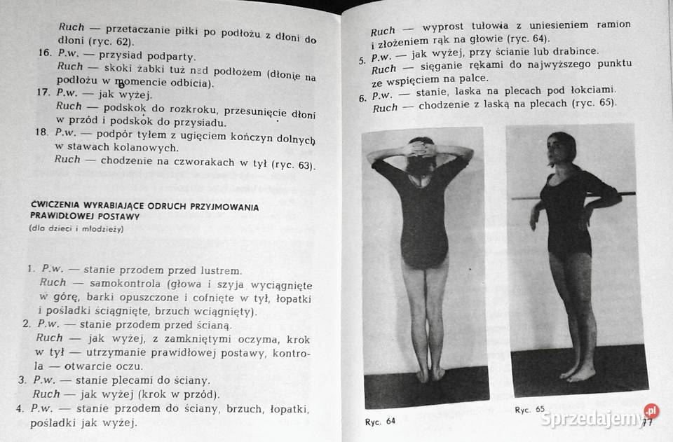 Ćwiczenia dzieci i młodzieży z bocznym Rok wydania 1985 Chełm