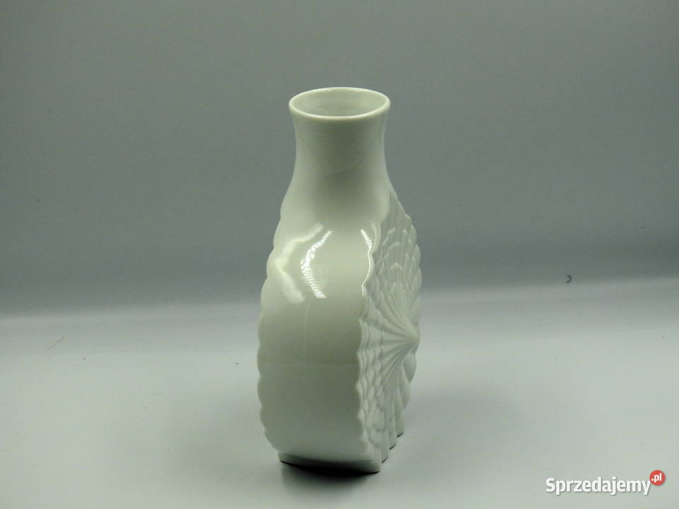 Śliczny biały porcelanowy wazon niemiecki 3D Inowrocław