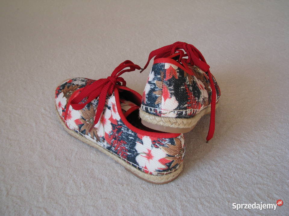 Nowe sznurowane espadryle lniane tenisówki Sofi Brzegi sprzedam