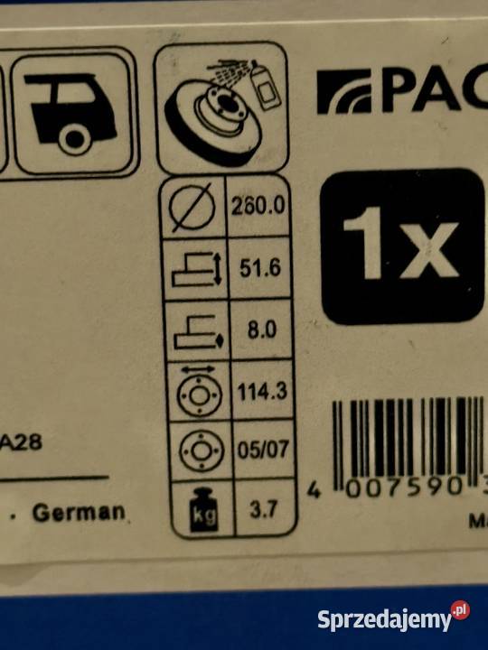 Nowe tarcze hamulcowe PAGID 56377NC 2 Nissan sprzedam