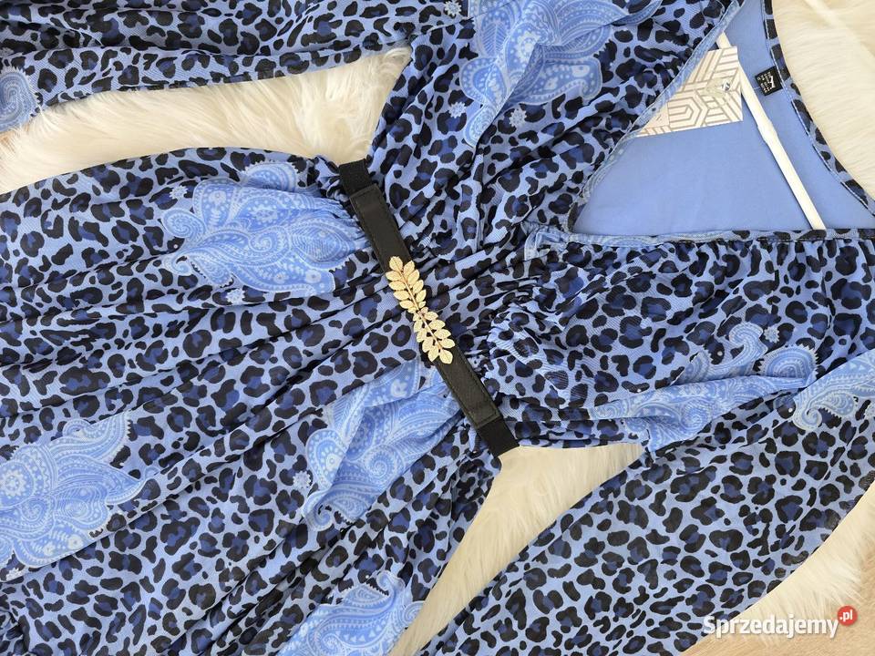 Sukienka z siateczki print panterka blue Wodzisław Śląski