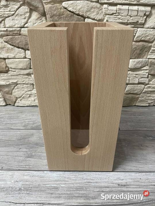 Pojemnik na papier toaletowy stojak drewniany Dębica