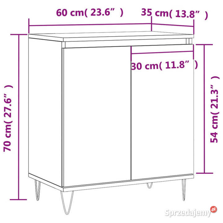 Komoda biała 60x35x70 materiał drewnopochodny Komody mazowieckie Warszawa