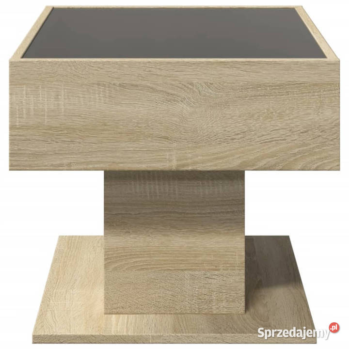 Stolik kawowy z LED dąb sonoma 70x50x45 WM847534 Warszawa