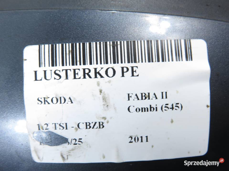 LUSTERKO PRAWE SKODA FABIA II osobowe sprzedam