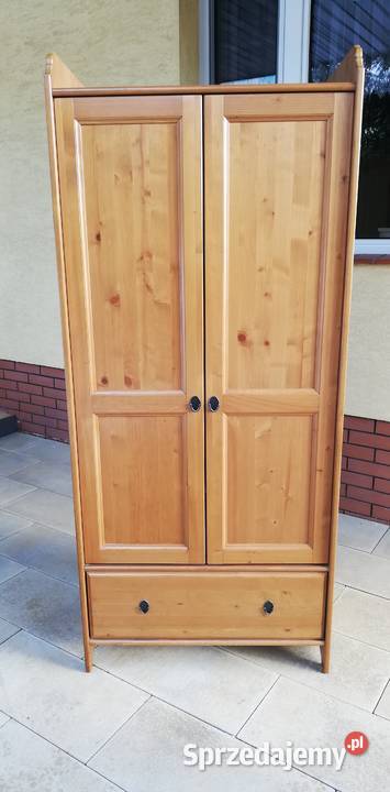 Szafa Leksvik Ikea drewniana 2 drzwiowa komoda szafka