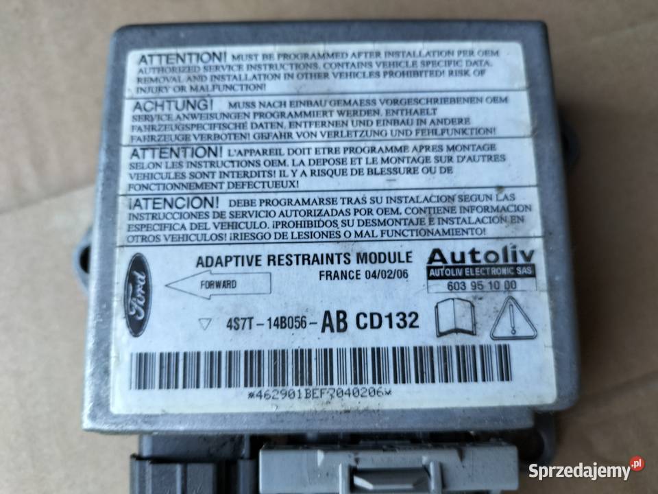 komputer sterownik moduł AIRBAG FORD MONDEO MK3 lubelskie Kamień-Kolonia
