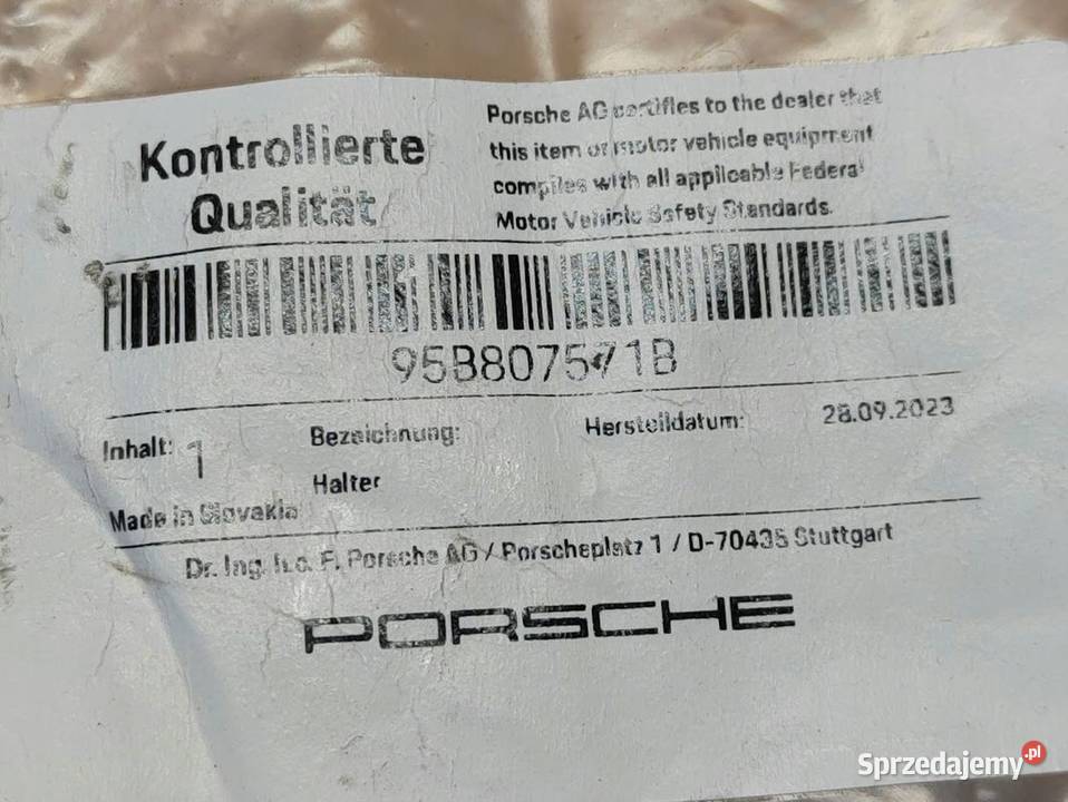 Ślizg Mocowanie Zderzaka Lewy Tył Porsche Macan Motoryzacja Pleszew sprzedam
