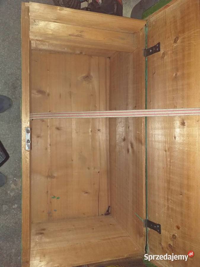 Kufer malowany w stylu sztuki ludowej Folk Art dolnośląskie Bielawa