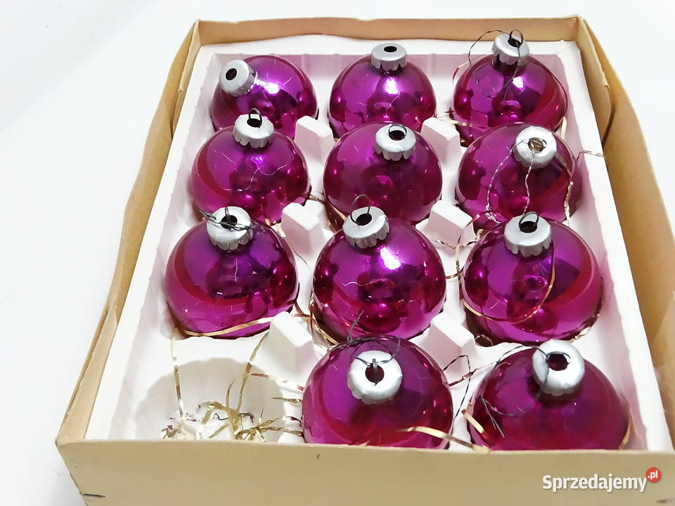 Bombki Choinkowe Szklane Vintage PRL Stare Biłgoraj