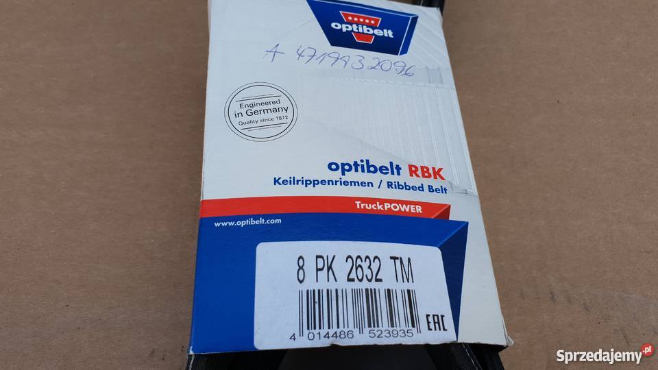 PASEK WIELOROWKOWY 8PK 2632 ACTROS MP4 Bieleń