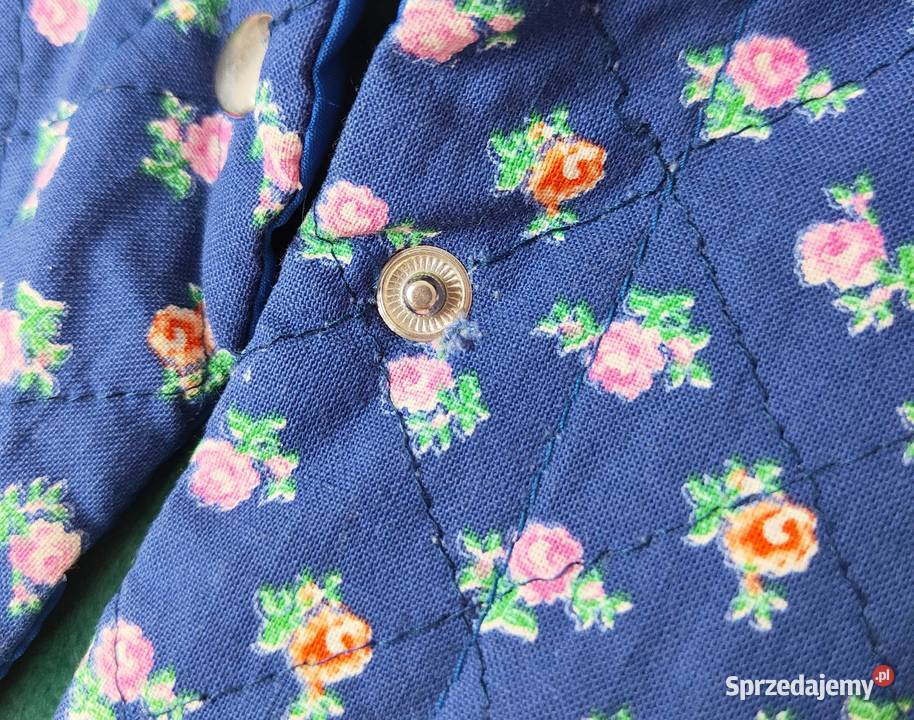 Krótka kurta wiosenna vintage M 38 granatowa Kurtki i płaszcze