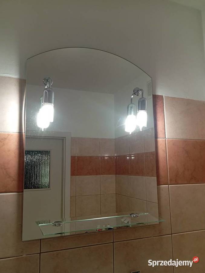 Lustro ok 80 x 60 z oświetleniem i półeczką Lublin sprzedam