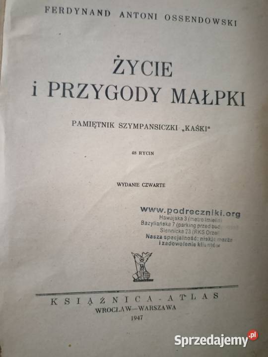 Życie i przygody małpki antykwariat aukcje Warszawa
