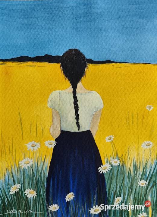 HORYZONT WSPOMNIEŃ Oryginalna akwarela nie print Biały Dunajec sprzedam