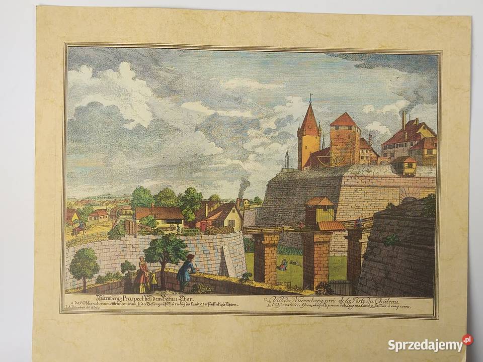 Miedzioryt JA Desenbach grafika z XVIII wieku Bytom sprzedam