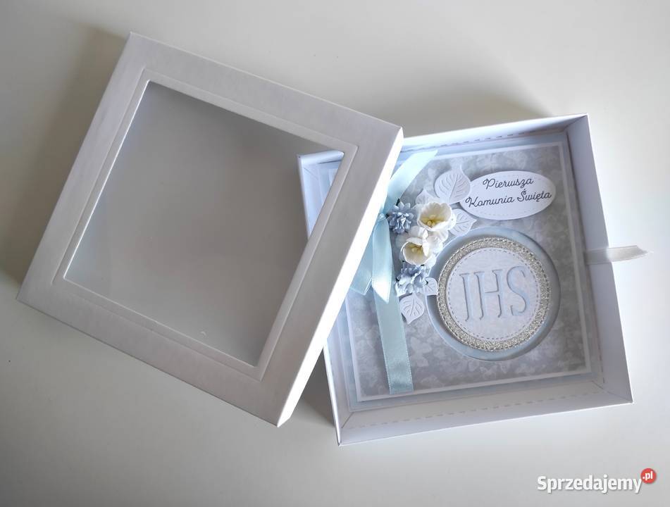 Kartka ręcznie robiona na Komunię Świętą z Łódź