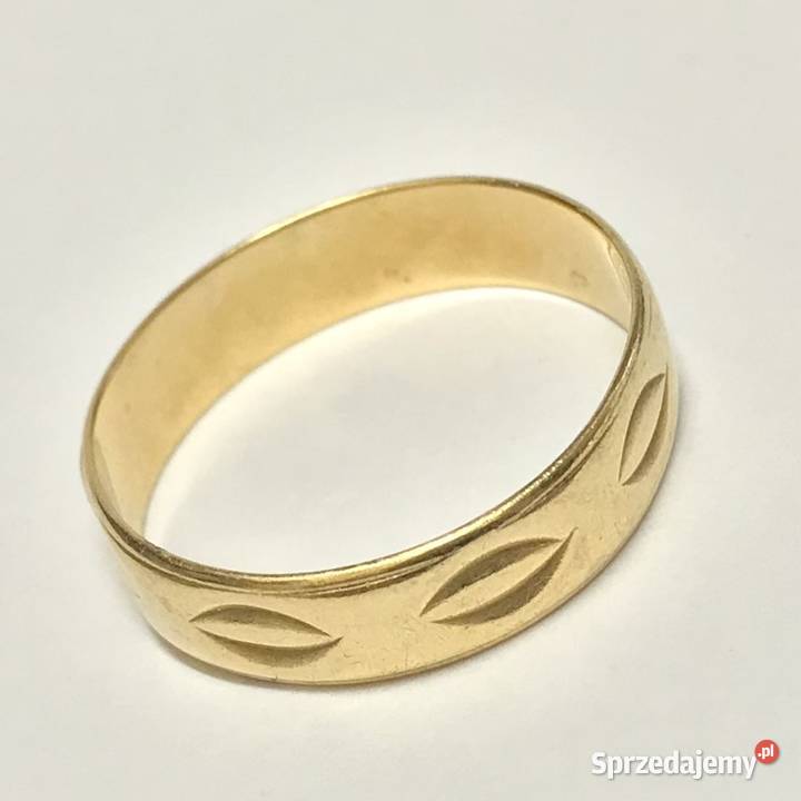 Złota OBRĄCZKA damska 18K cudownie ZDOBIONA r18 Warszawa