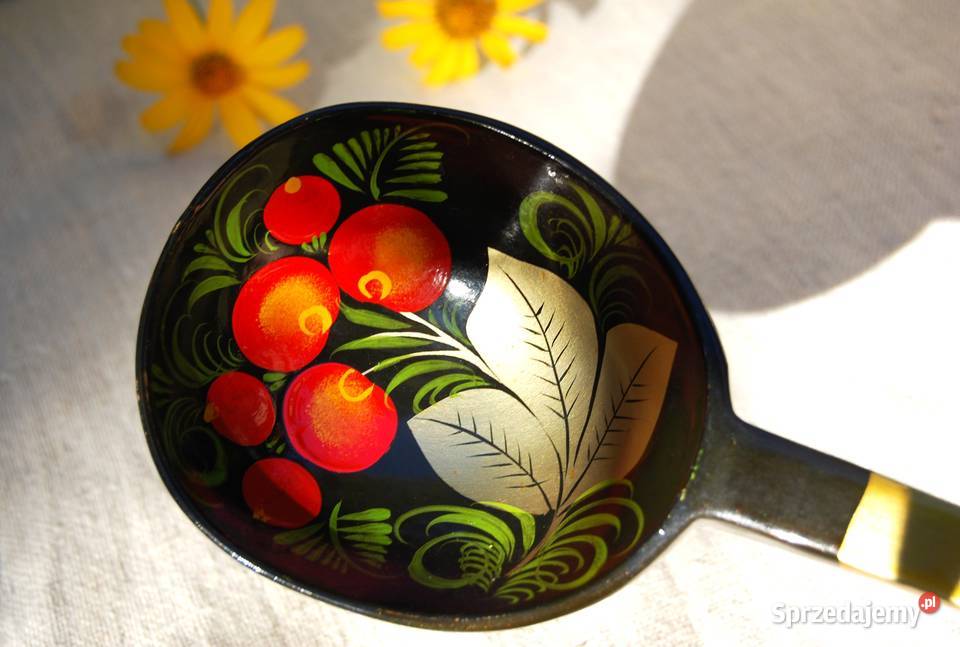 Chochłoma ręcznie malowana rosyjska łyżka wielokolorowy lubelskie Lublin sprzedam
