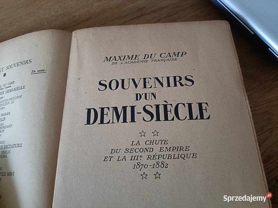 2 Książki Wspomnienia pół wieku JFrancuzki miękka Warszawa sprzedam