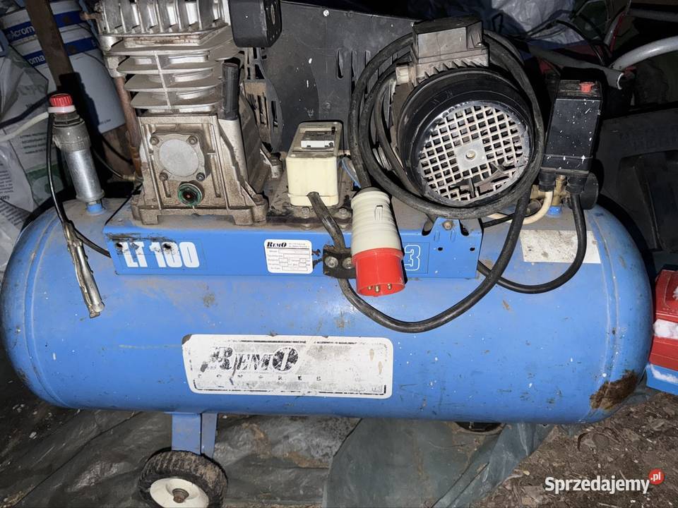 Sprzedam sprężarkę REMO 100L 2 cylindry 10 bar Pomiany