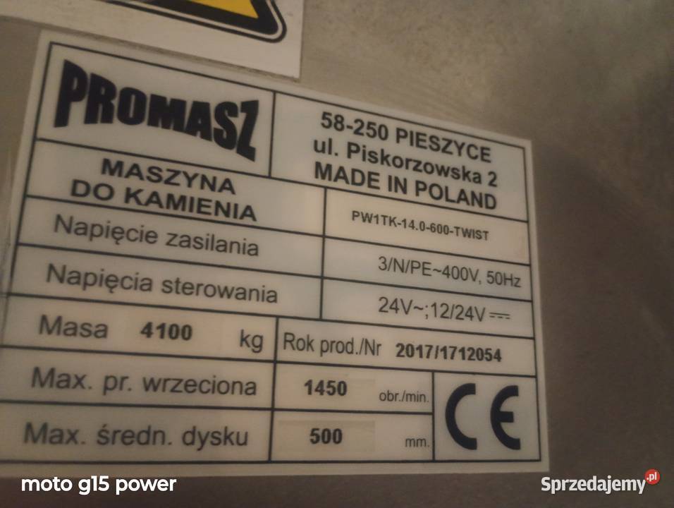 Sprzedam piłę do granitu PROMASZ świętokrzyskie Chmielnik sprzedam